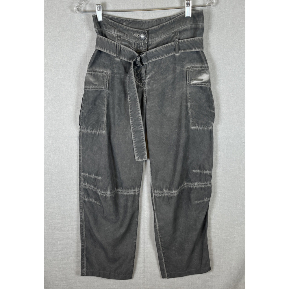 Cop Copine Womens Wide Leg Y2k Utilitarian Size 36 Small Cargo Pants Baggy